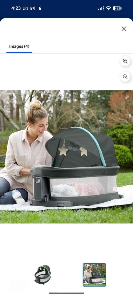 New Graco pack'n play bassinet + travel bag. Perfect - photo 2
