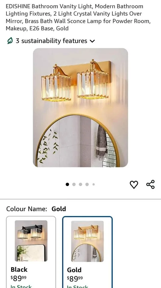 EDISHINE Bathroom Vanity Light