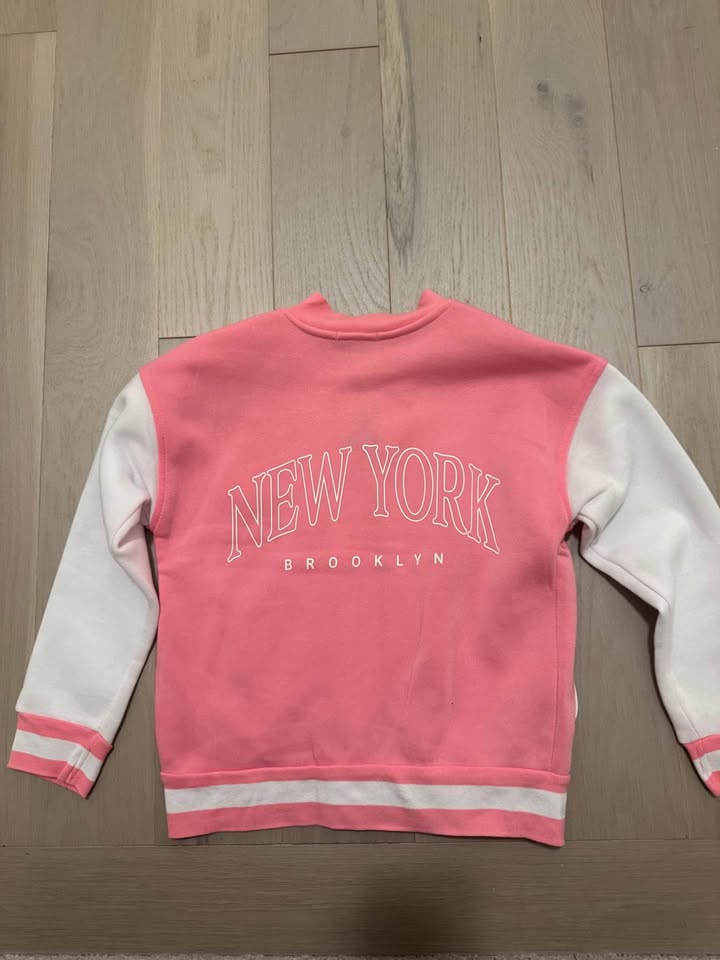 Kids Varsity Jacket - Pink & White - Size 12 - photo 3