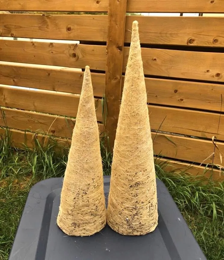 Pair of glittery holiday trees #Cleanout