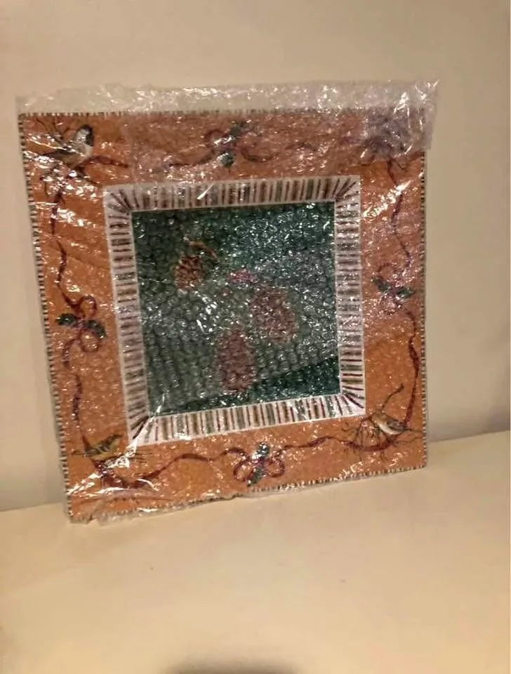 Large, festive winter plate/serving platter #Cleanout