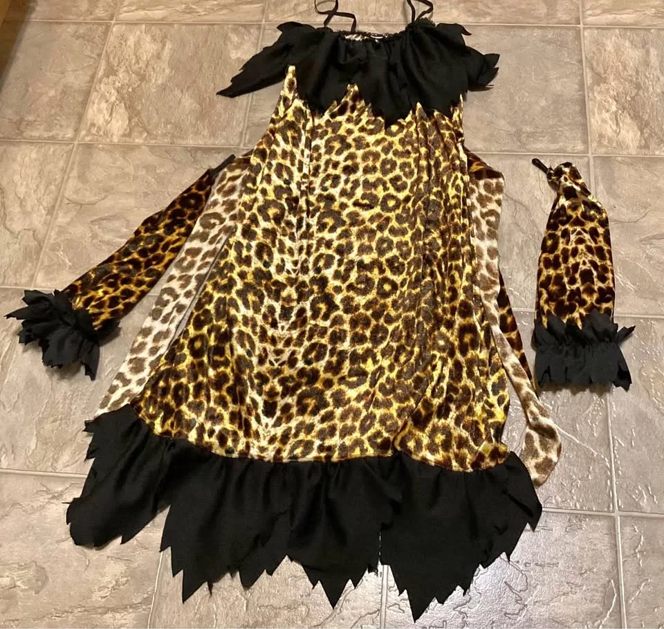Leopard print witch costume