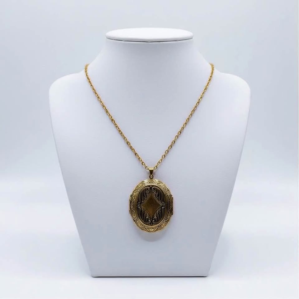 Vintage Gold-Tone Locket Necklace