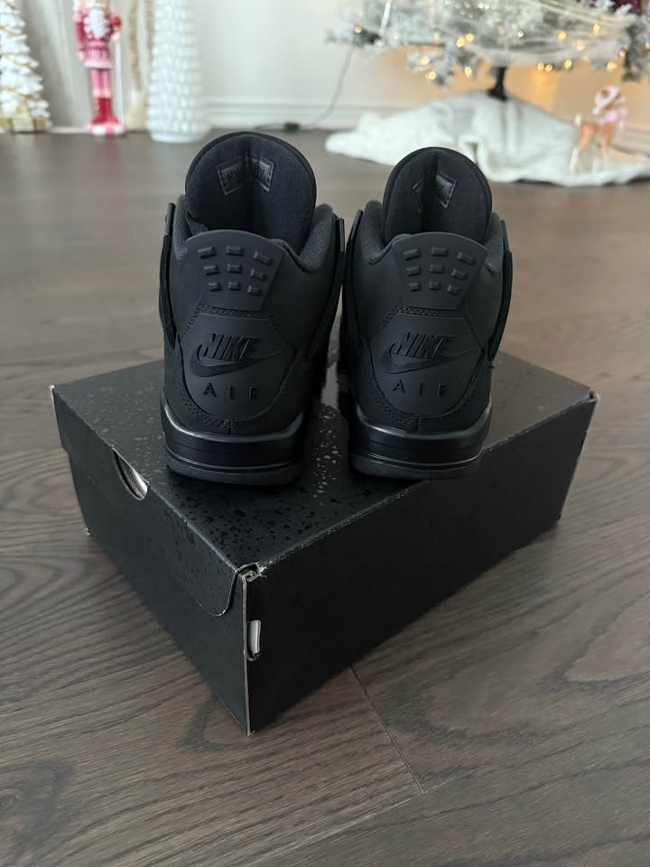 JORDAN 4 RETRO GS BLACK / BLACK - LIGHT GRAPHITE - BLACK / 4.5Y - photo 4