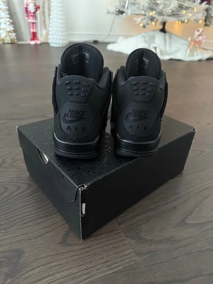 JORDAN 4 RETRO GS BLACK / BLACK - LIGHT GRAPHITE - BLACK / 4.5Y image indicator(4)