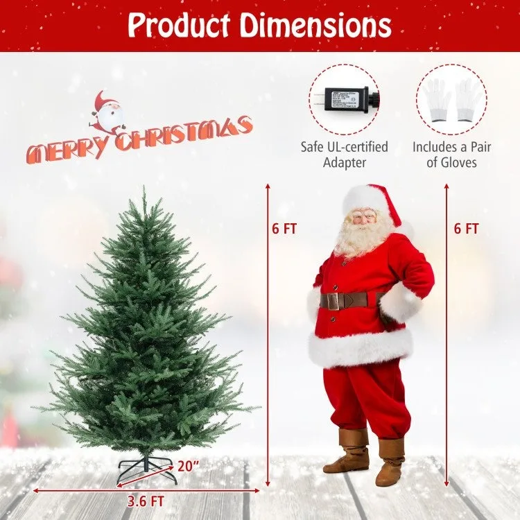 6 Feet Pre-Lit Artificial Christmas Tree image indicator(2)