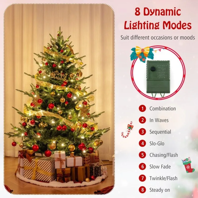 6 Feet Pre-Lit Artificial Christmas Tree image indicator(7)
