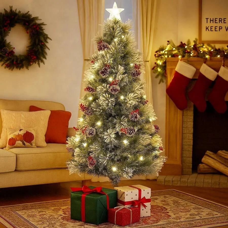 Snow Covered Christmas Tree 5 FT - Green image indicator(6)