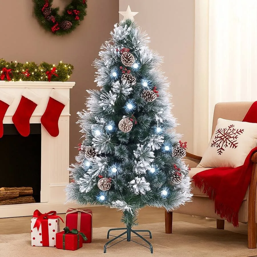 Snow Covered Christmas Tree 5 FT - Green image indicator(7)
