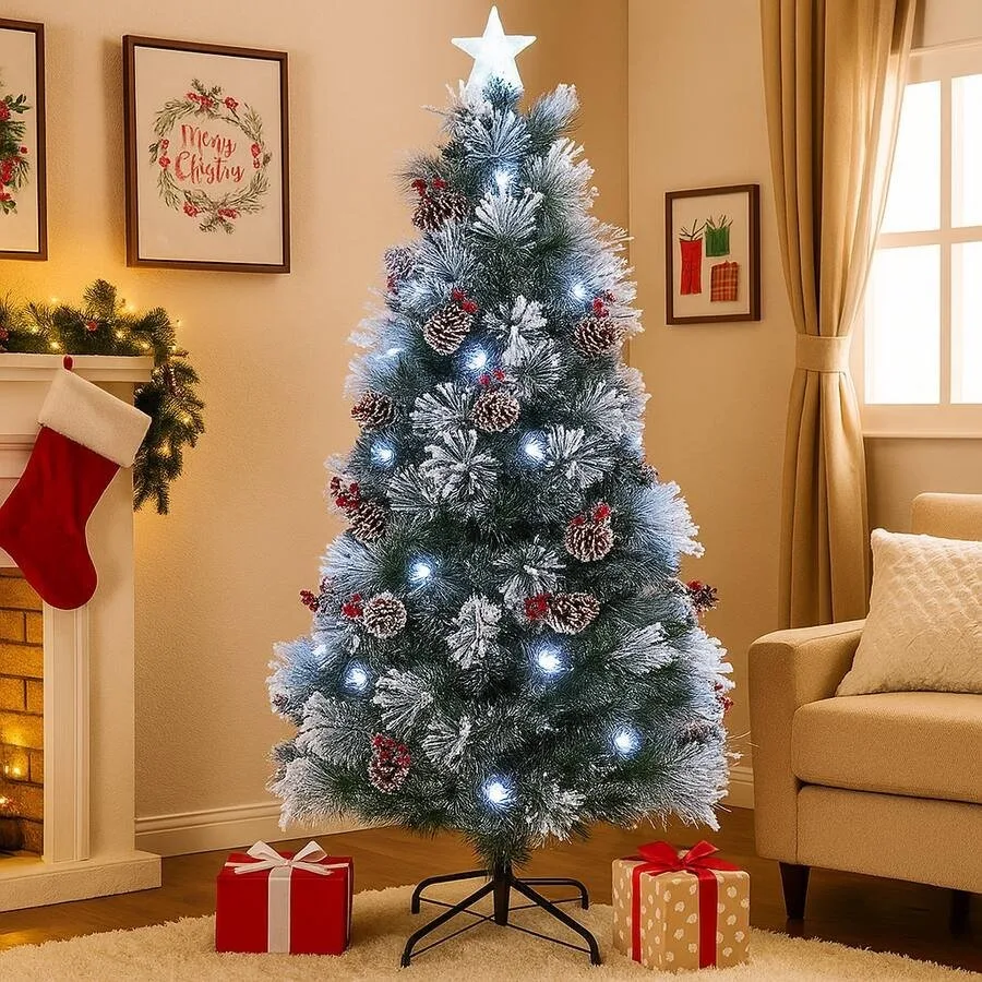 Snow Covered Christmas Tree 5 FT - Green image indicator(8)