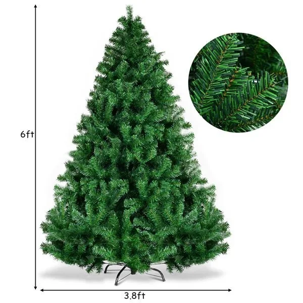 6-ft PVC Artificial Christmas Tree 1000 Tips image indicator(2)