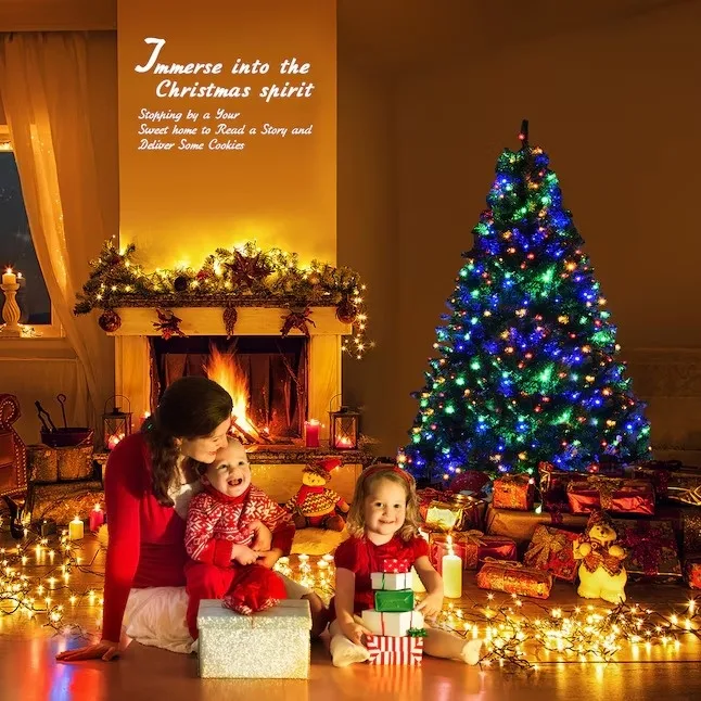 5-ft Pre-lit Artificial Christmas Tree with Multicolor LED Light image indicator(5)