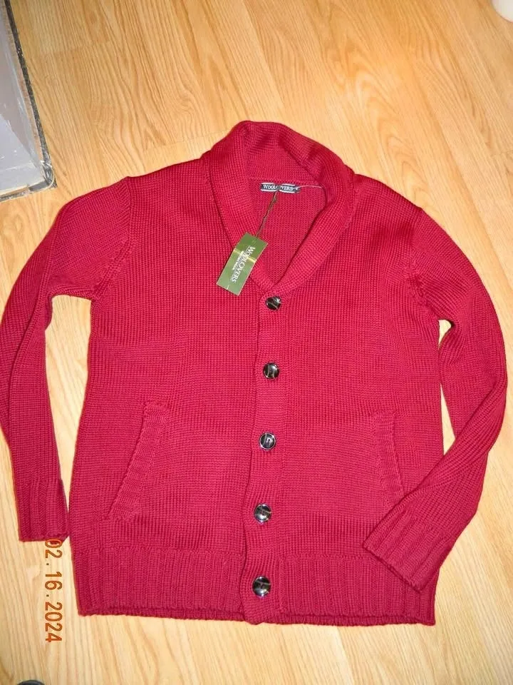 NWT WOOLOVERS BRITISH WOOL CARDY...SIZE M