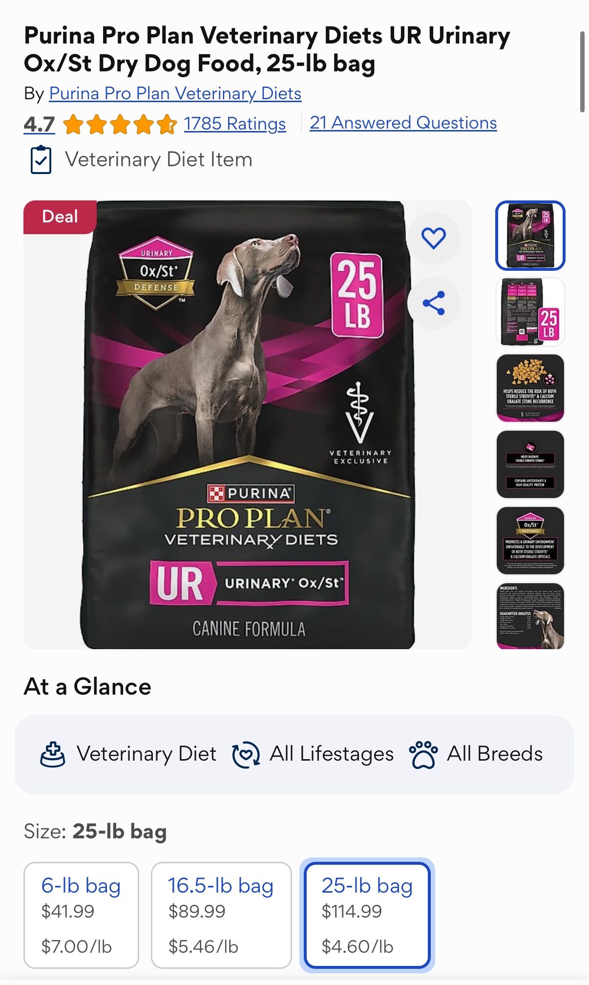 Purina Pro Plan UR Urinary Ox/St 25lbs bag - photo 2