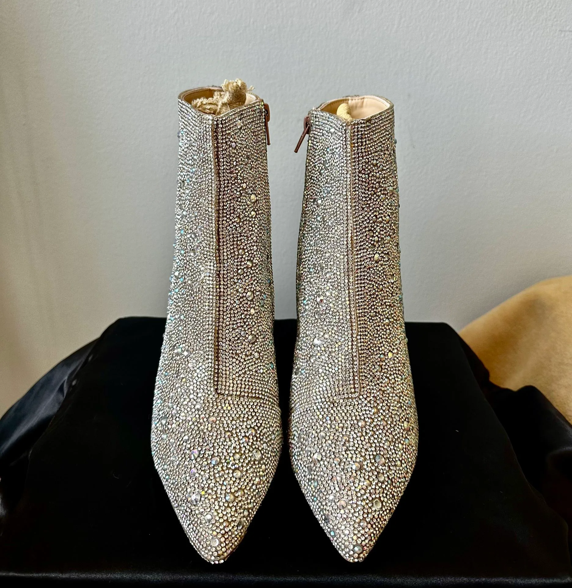 Betsey Johnson Rhinestone Ankle Boots