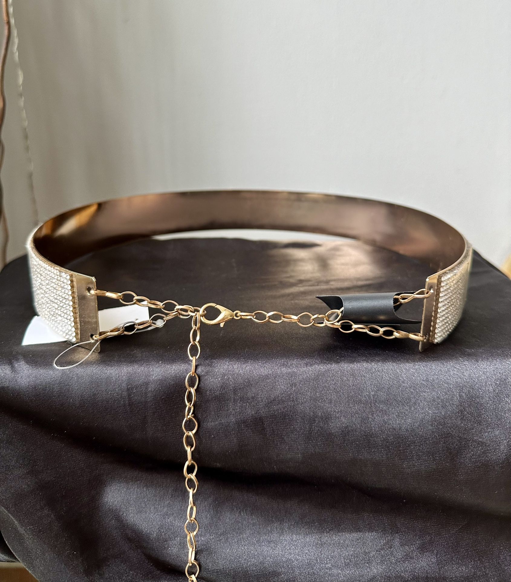 Metallic Belt With Rhinestones - photo 2