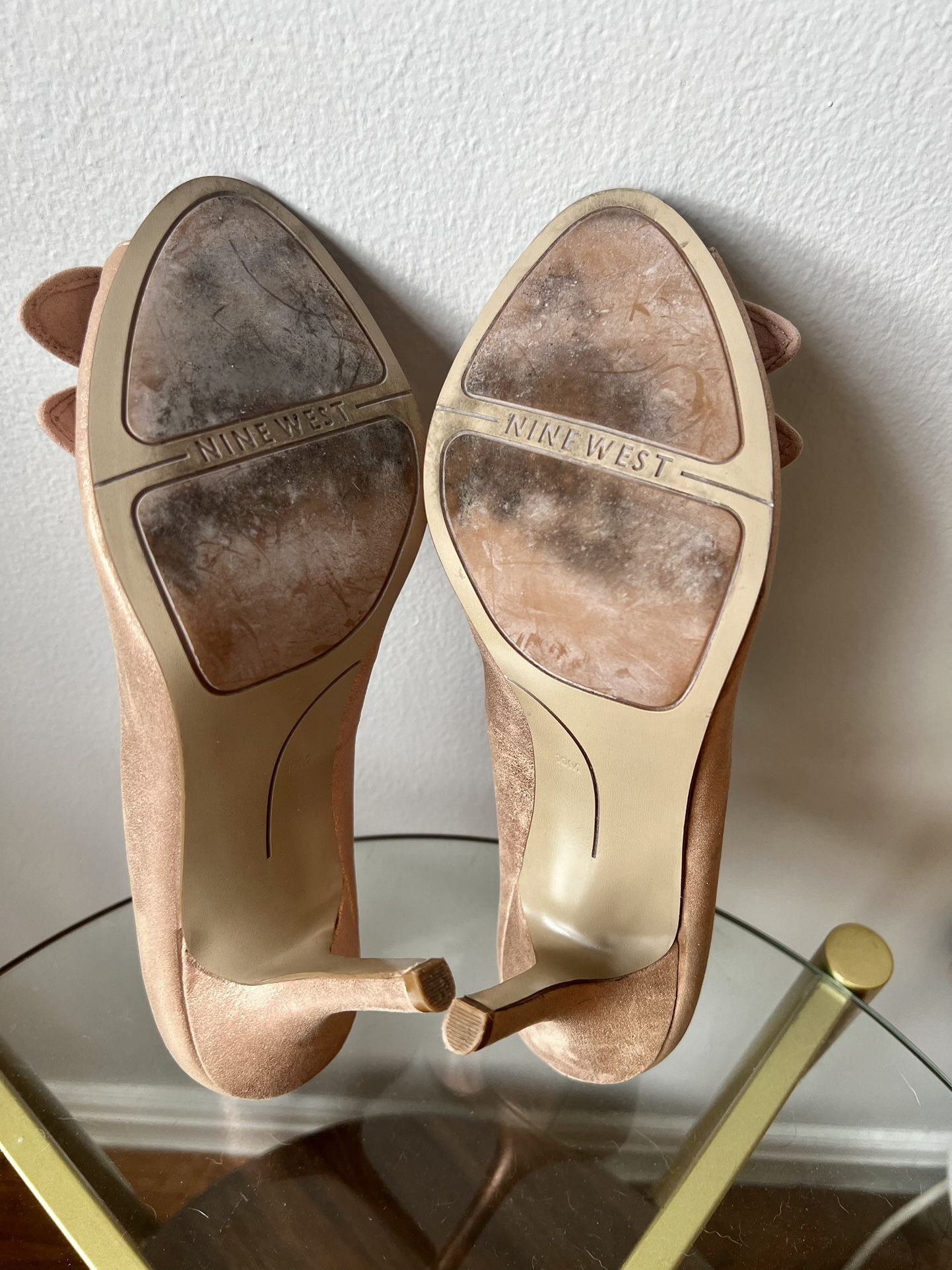 NINE WEST Spritzer Rose Gold Bow Peep Toe Pumps - photo 5