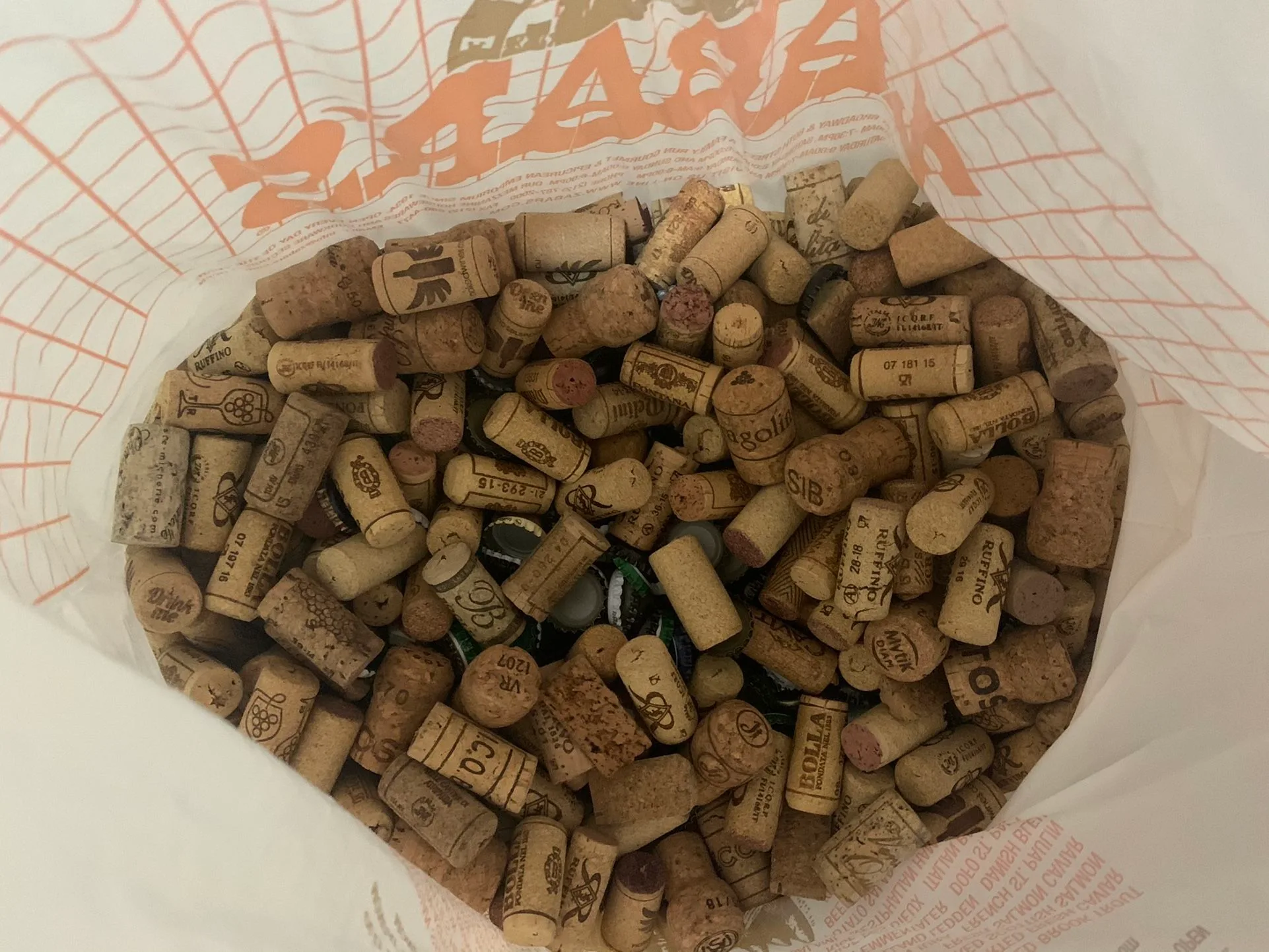Bag Of Corks And Beer Caps!
