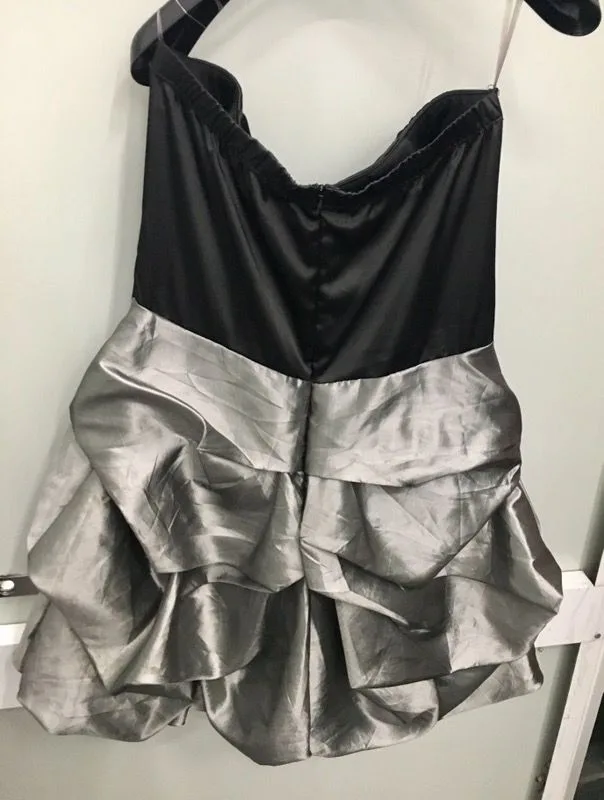 Women's black and silver silky dress image indicator(2)