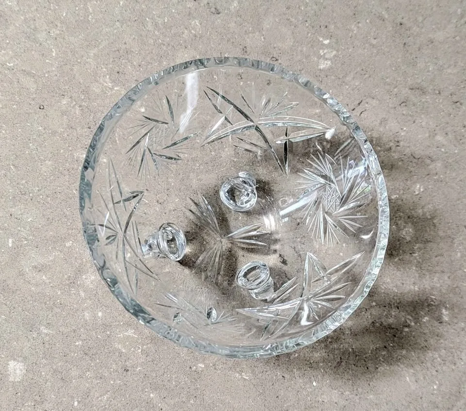 Vintage Anchor Hocking Star of David Crystal Bowl image indicator(3)