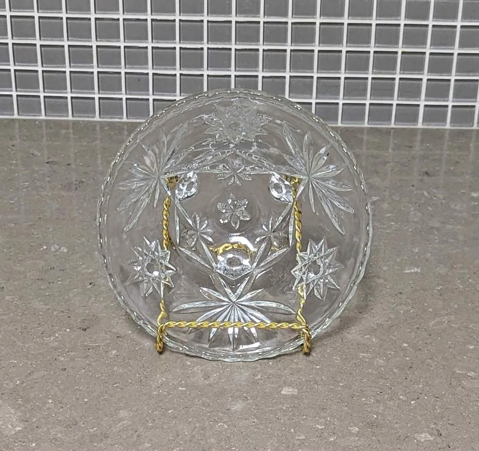 Pair of Vintage Anchor Hocking Star of David Candy Dishes