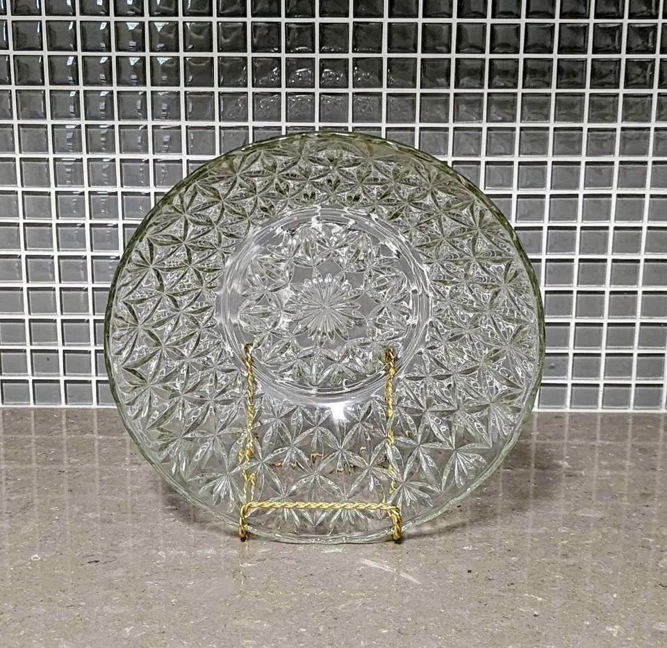 Vintage Anchor Hocking Glass Serving Plate Bowl