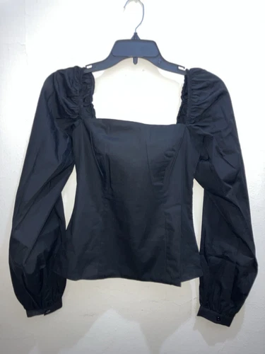MARCELLA NYC Black Shira Top, Size XS, NWT