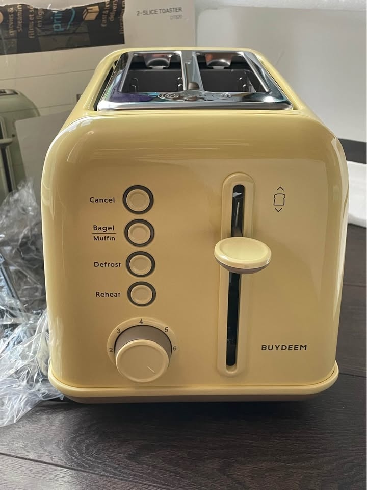 BUYDEEM - DT620 Retro 2-Slice Toaster - Mellow Yellow - photo 3