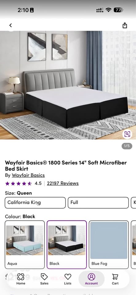 Bedskirt never used ( 1800TC ) premium fabric Queen size