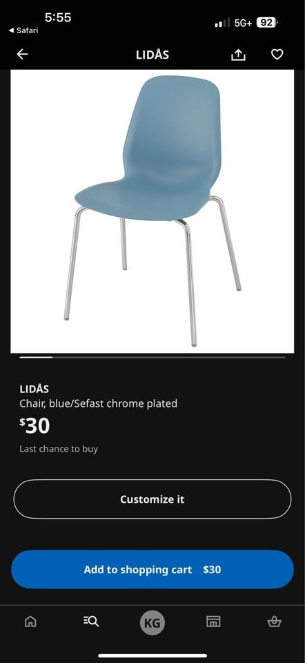 Dining Chair (IKEA Lidas) #cleanout - photo 3