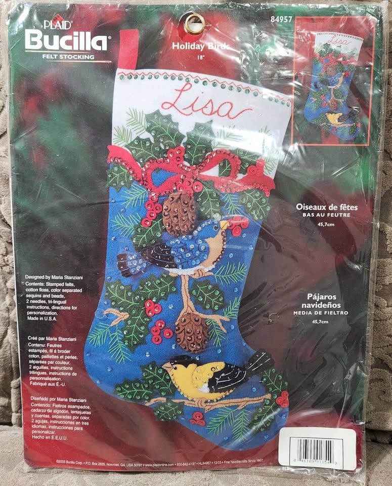 2 Vintage Bucilla Christmas Craft Kits – Sealed NOS - photo 2