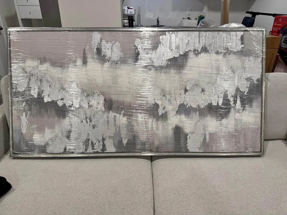 Large Framed Abstract Artwork – 60x30