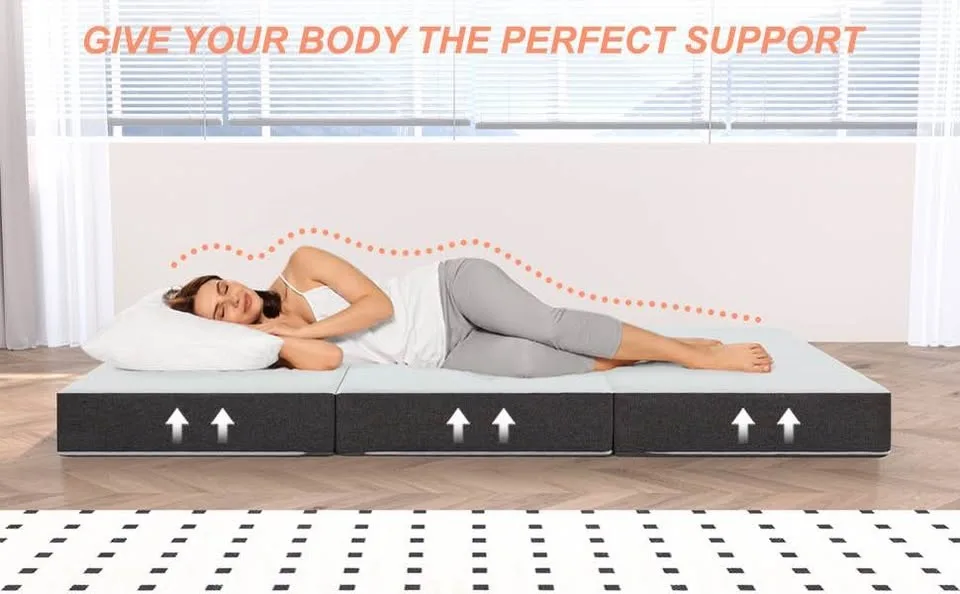 NEW Full Size Tri Fold Memory Foam Mattress image indicator(3)