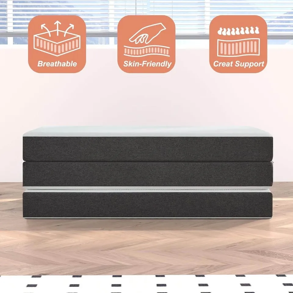 NEW Full Size Tri Fold Memory Foam Mattress image indicator(4)