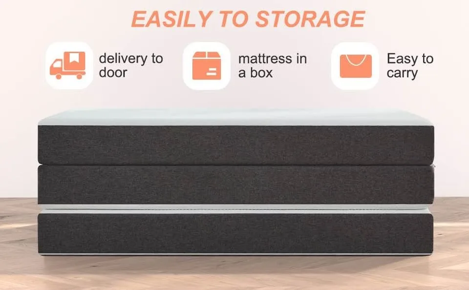 NEW Full Size Tri Fold Memory Foam Mattress image indicator(9)