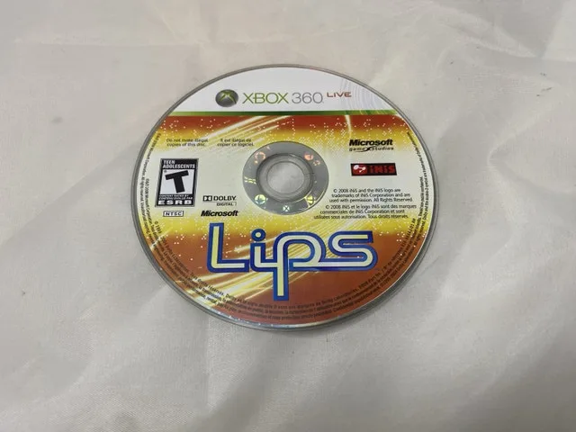 Lips (Xbox 360, 2008) Mint Disc Only!