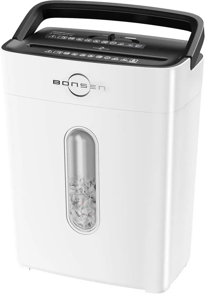 BONSEN Cross-Cut 8-Sheet Paper Shredder image indicator(5)