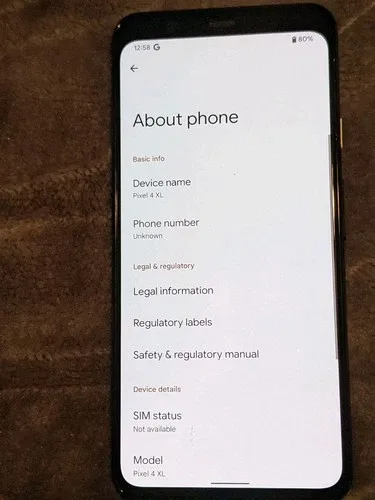 Google Pixel 4 XL - 128GB Black White - No box - Great cond. image indicator(4)