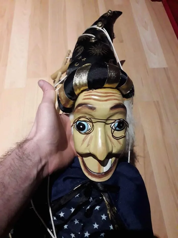 Large wizard magicians marionette string puppet image indicator(2)