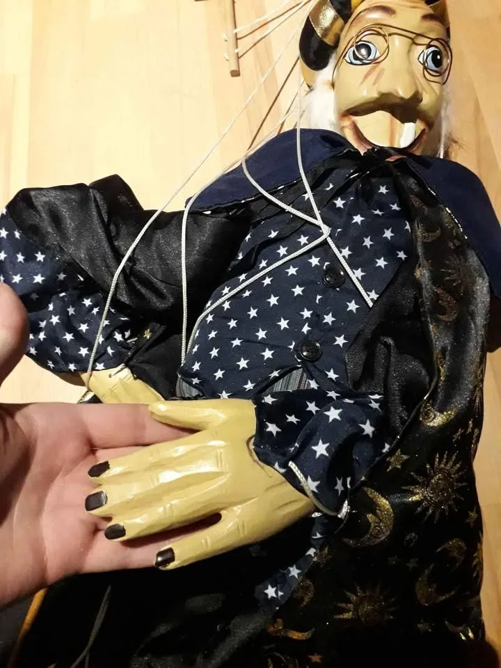 Large wizard magicians marionette string puppet image indicator(3)