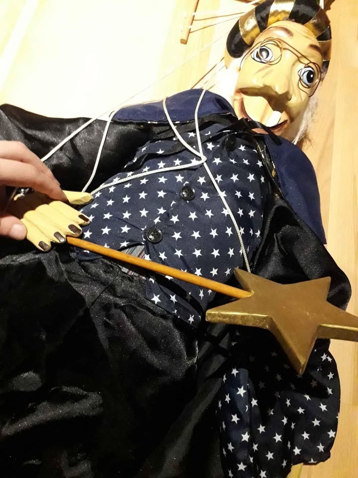 Large wizard magicians marionette string puppet - photo 4