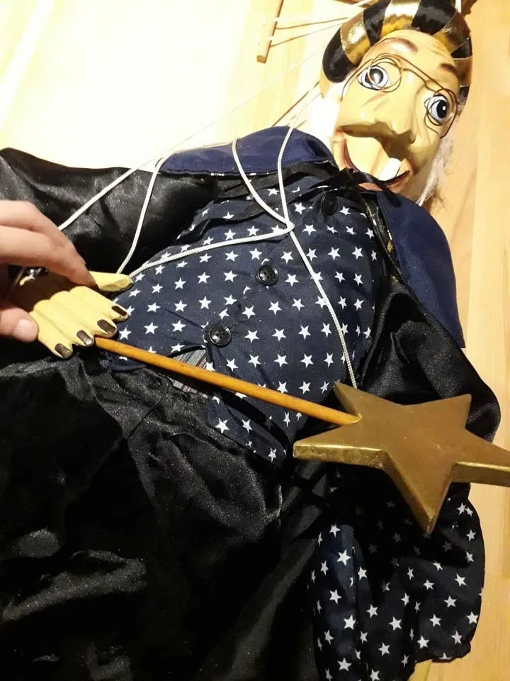 Large wizard magicians marionette string puppet image indicator(4)