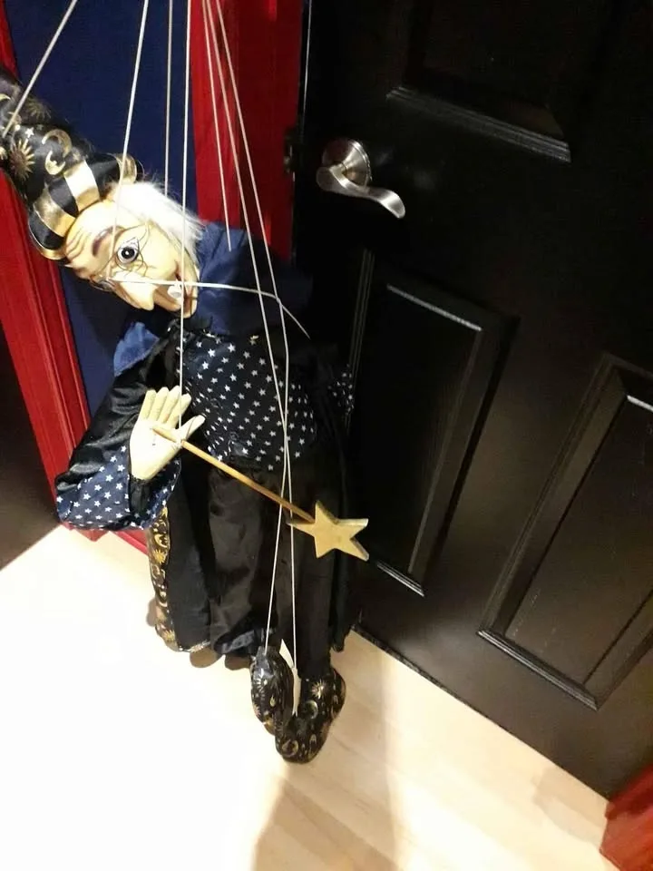 Large wizard magicians marionette string puppet image indicator(6)
