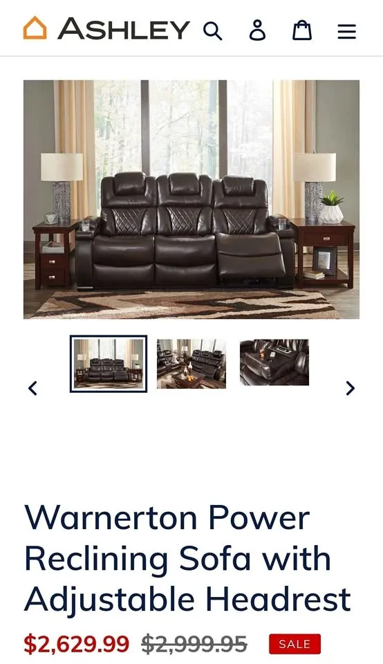 Ashley Warnerton Power Recliner Set