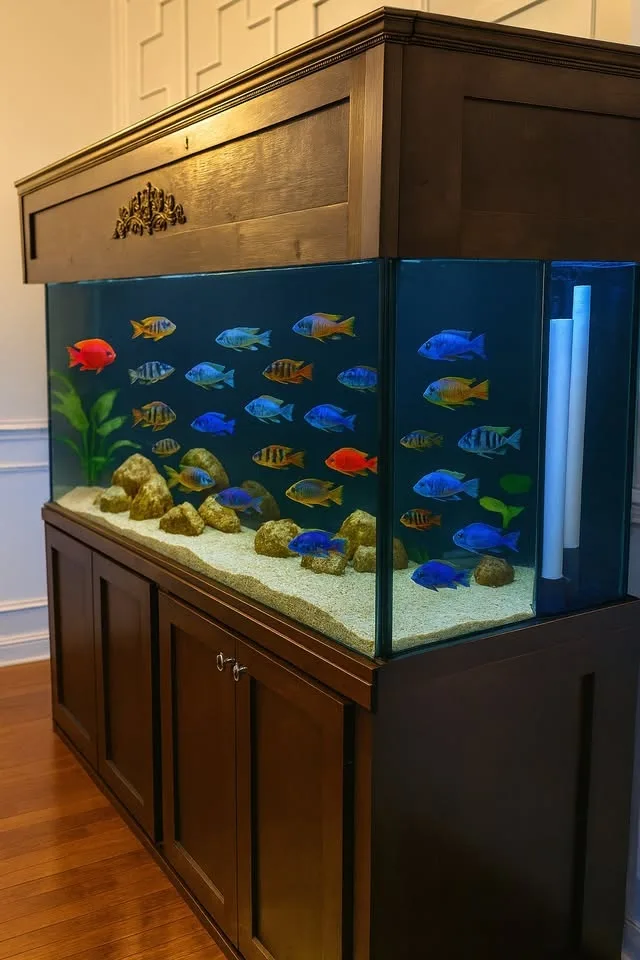 135 Gallon Seapora Reef-Ready Aquarium + Custom Stand/Canopy