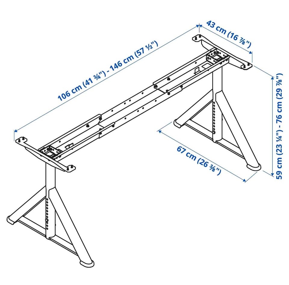 Idasen Steel Desk Underframe - Dark Grey - photo 2