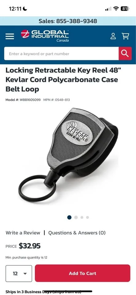 BNIB Key-bak heavy duty retractable image indicator(5)