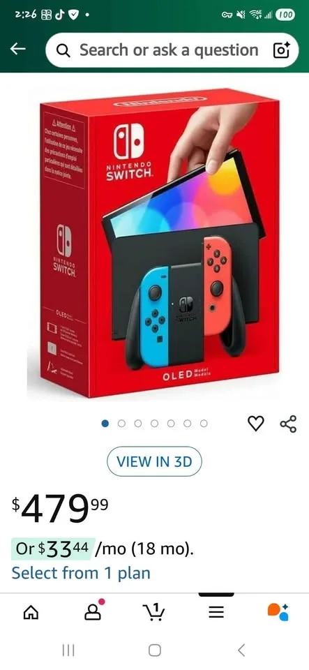 Switch Oled w/accessories (No Games included) image indicator(6)