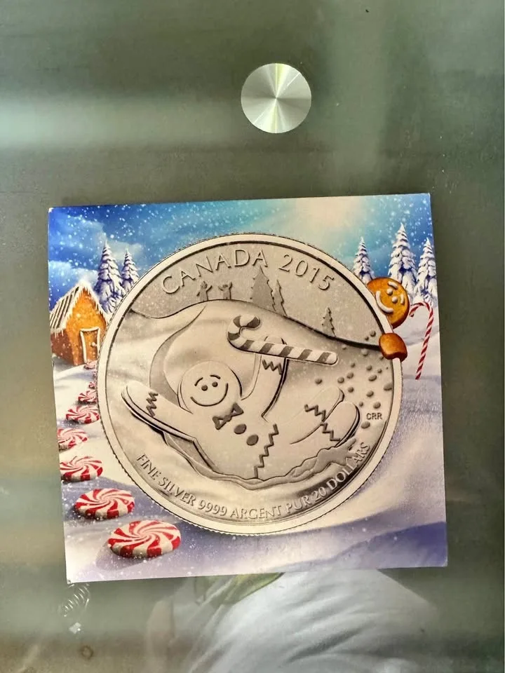 2015 Royal Canadian Mint $20 Silver Coin – Gingerbread Man