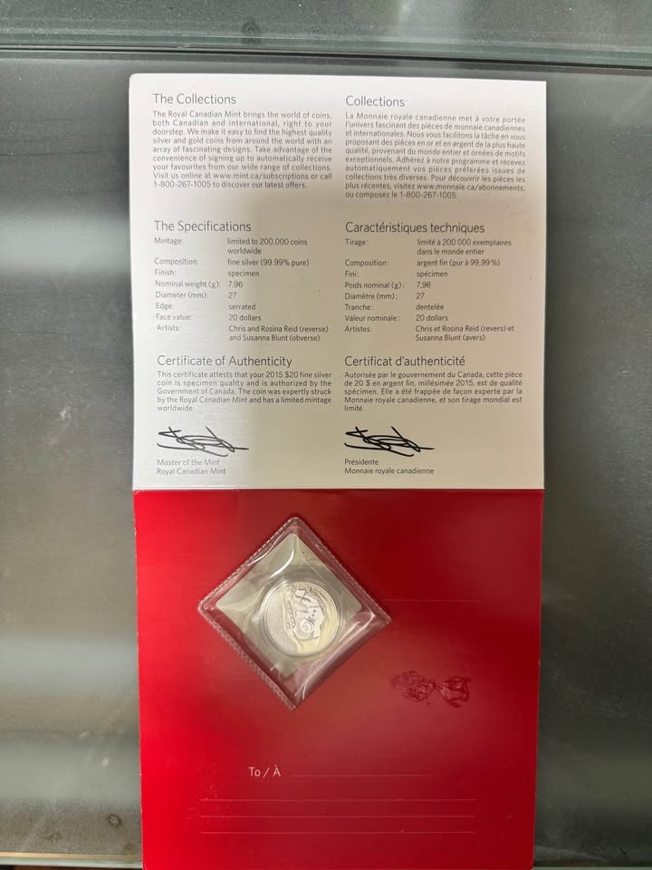 2015 Royal Canadian Mint $20 Silver Coin – Gingerbread Man - photo 2